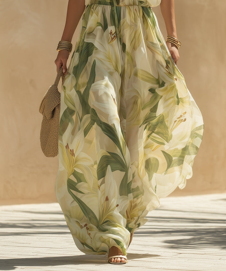 Lysandra | Elegant Printed Lily Fluid Set