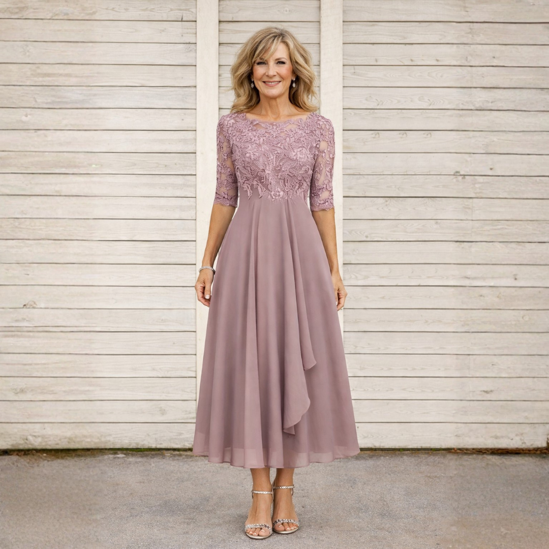 Zaria™ – The Flattering Lace Midi Dress