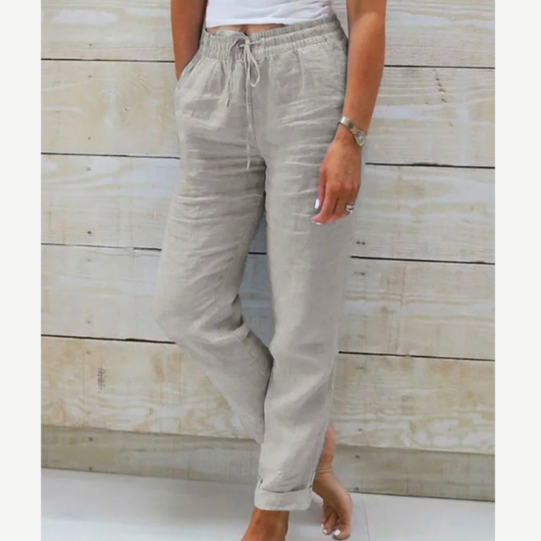 Eleonor™ | High-Quality Breathable Linen Stretch Trousers