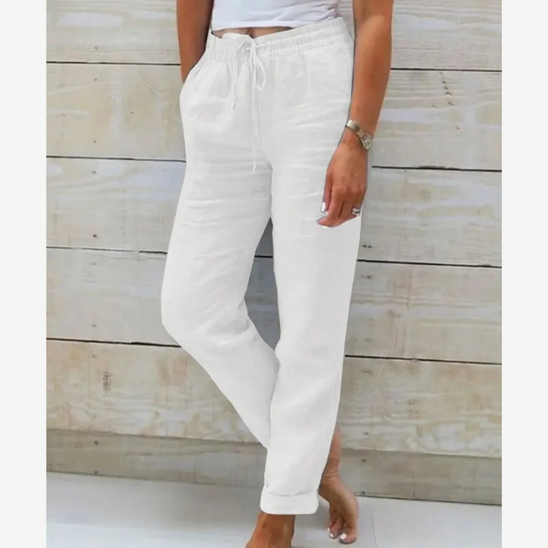 Eleonor™ | High-Quality Breathable Linen Stretch Trousers
