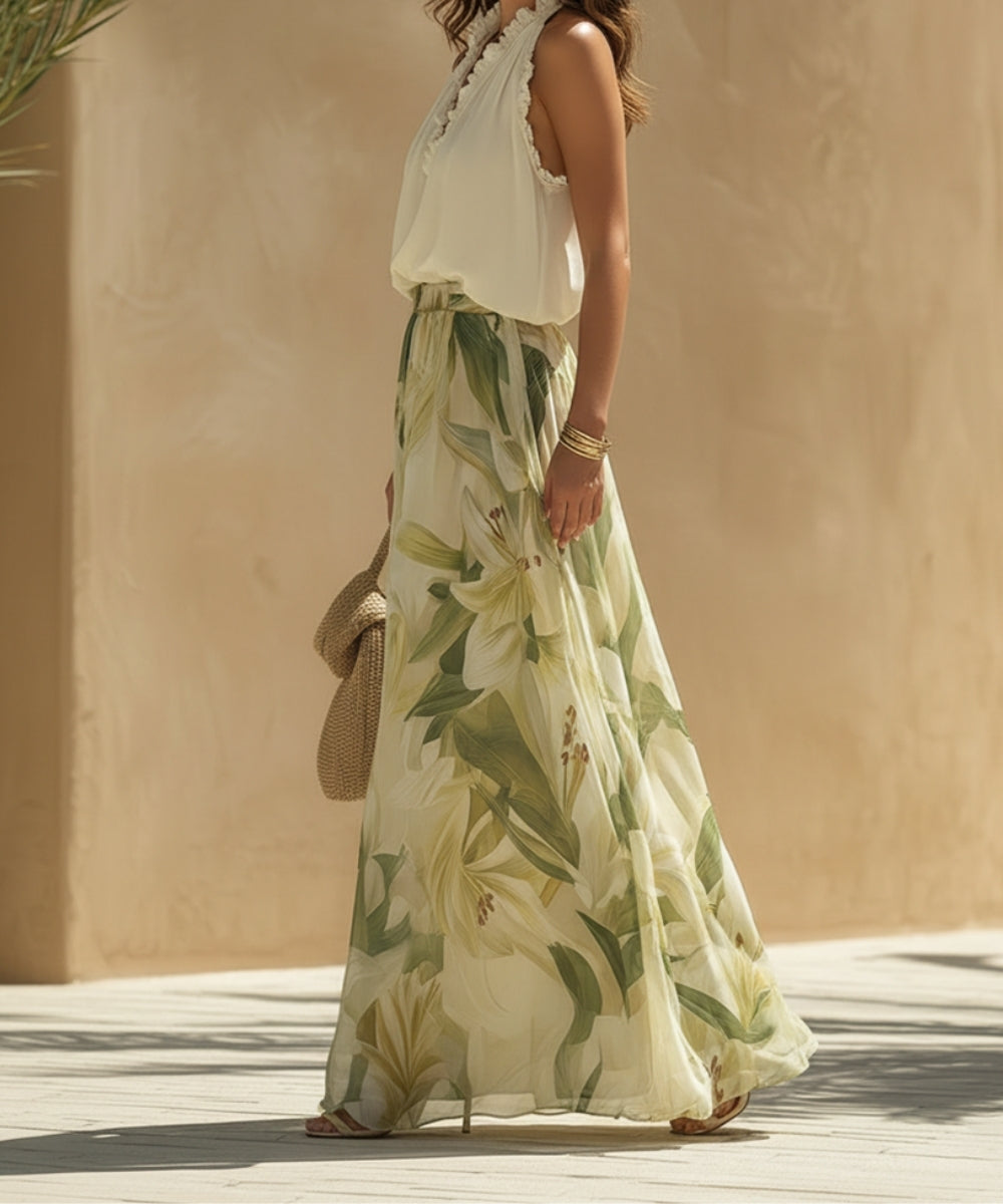 Lysandra | Elegant Printed Lily Fluid Set