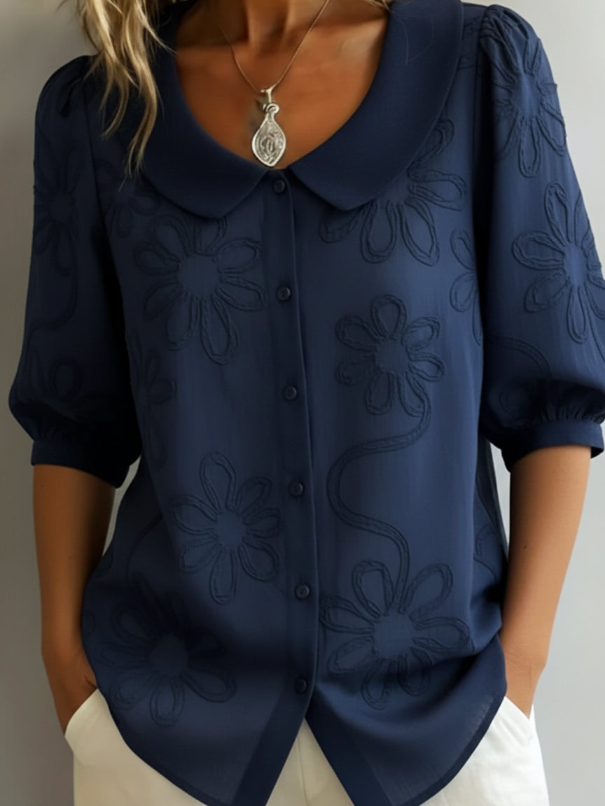 Zélie™ Floral Lightweight Blouse – Effortless Elegance