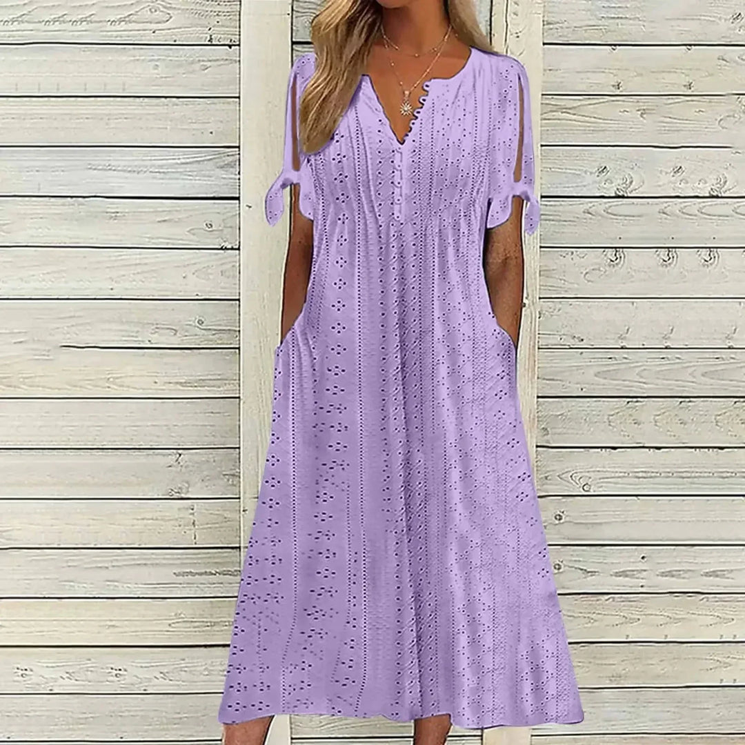 Lace Dress with V-Neck for Women