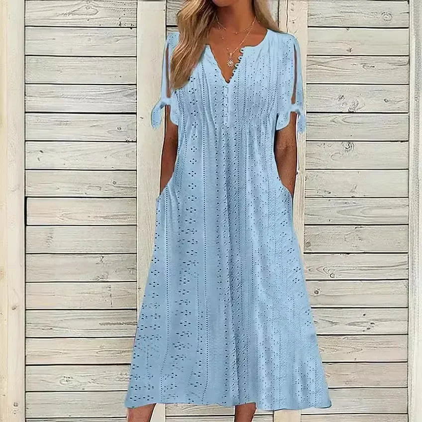 Lace Dress with V-Neck for Women