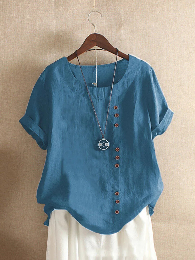 Amelia Cotton & Linen Blouse