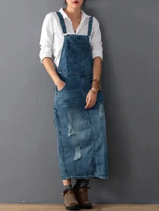 Charlotte Vintage Denim Overall Dress