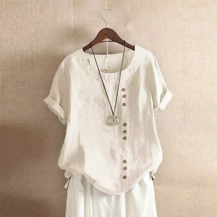 Amelia Cotton & Linen Blouse