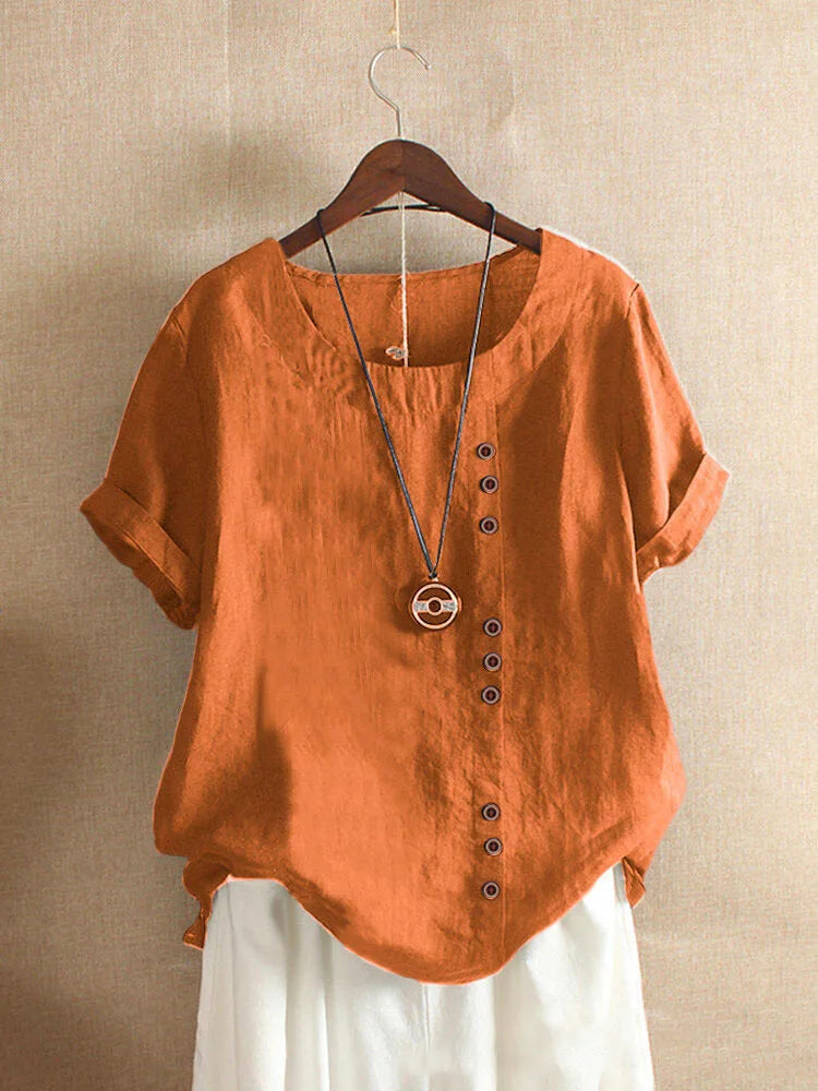 Amelia Cotton & Linen Blouse