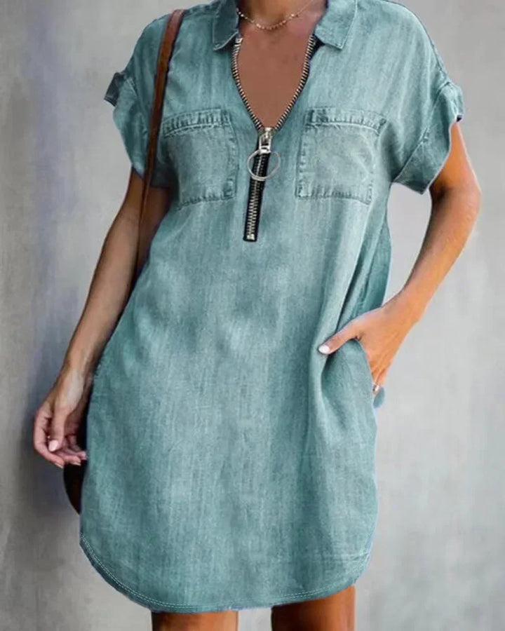 The Eleanor Comfort Denim Dress