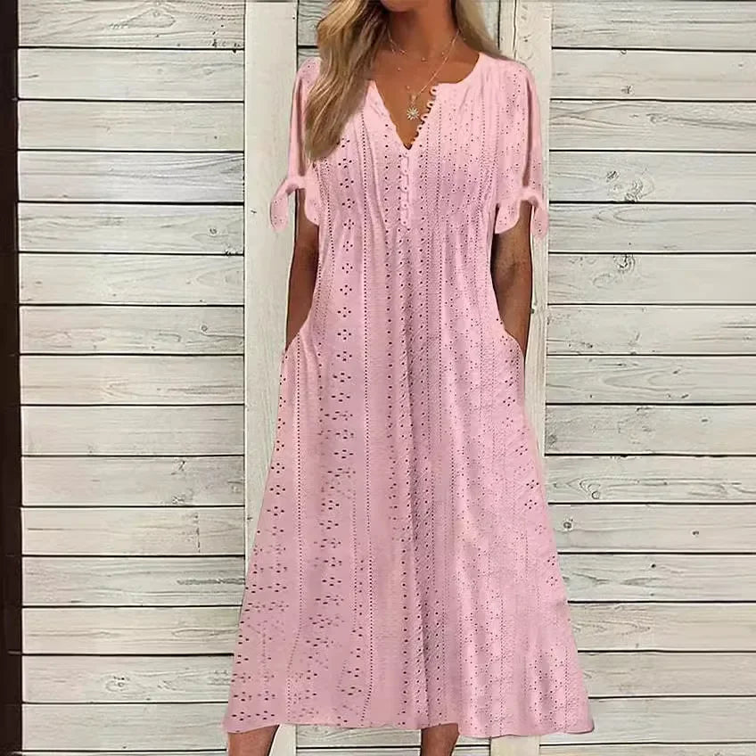 Lace Dress with V-Neck for Women