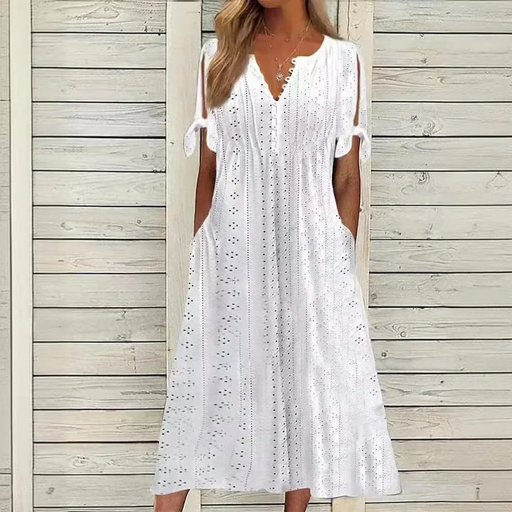 Lace Dress with V-Neck for Women