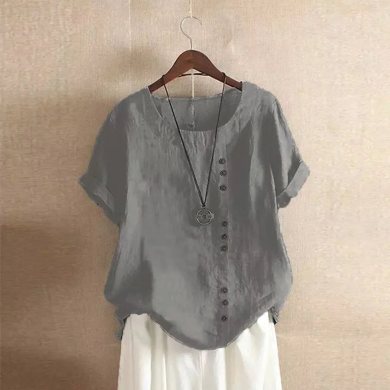 Amelia Cotton & Linen Blouse