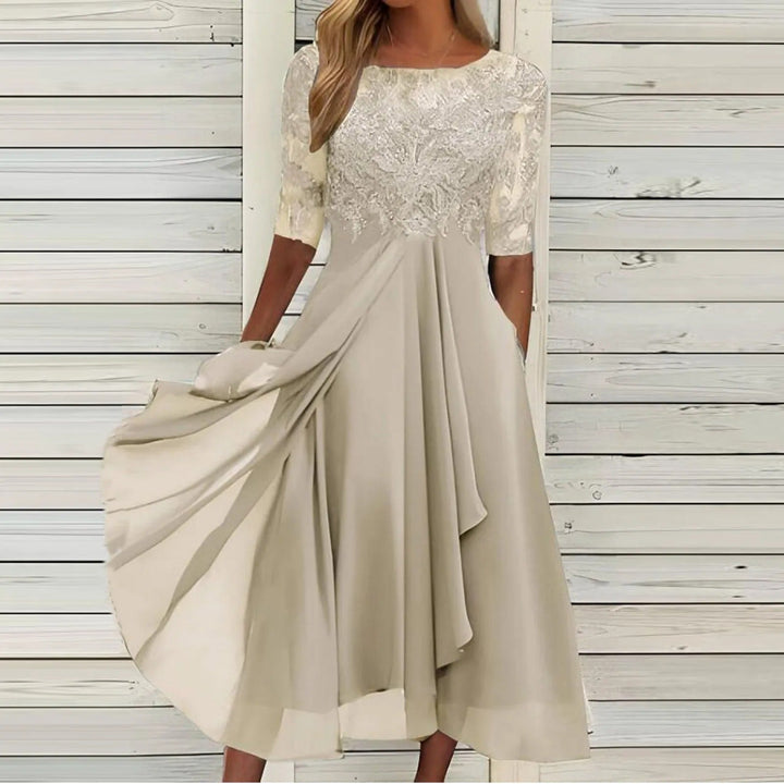 Zaria™ – The Flattering Lace Midi Dress